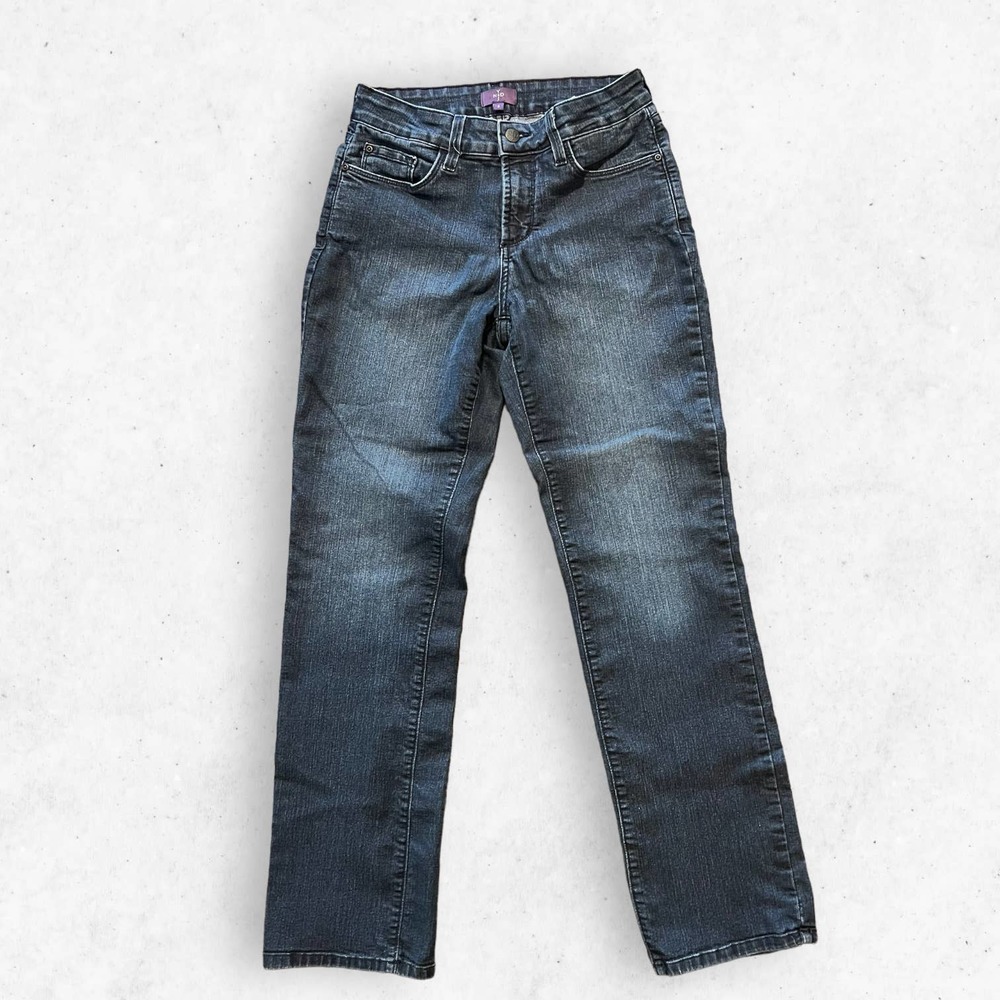 NYDJ Denim Jeans Women's Size 4 Mid Rise Straight Blue Lifting Technology - Picture 1 of 10
